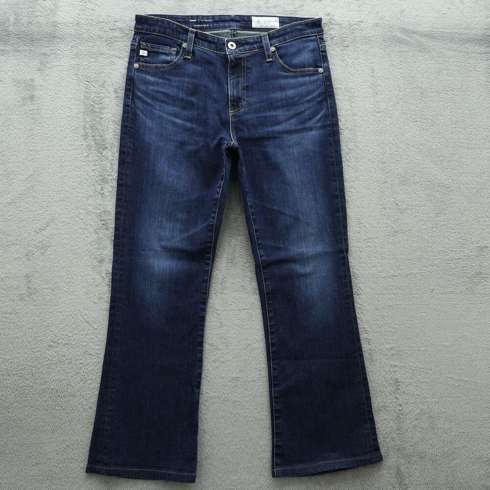 AG Jeans Women's Fits 29x26.5" (no tag) Blue Low-Rise Angel Boot Inseam Stretch